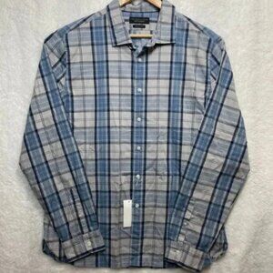 The Men'S Store Bloomingdale Stretch Fabric Blue Multi SZ XL Long Sleeve